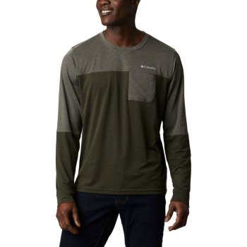 Columbia Muške Majice S Kapuljačom - Outdoor Elements Long Sleeve Maslinasto Zelene | ITYZ-12360